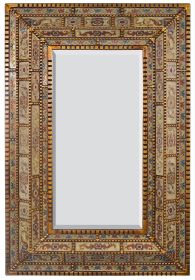 Peruvian Painted Glass Mirror