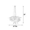 Frosted White Blown Glass Chandelier