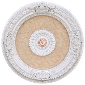 Petite Blanco Chandelier Ceiling Medallion 24 inch Diameter