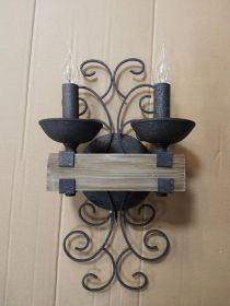 2 Pack Ridge Line Double Sconce