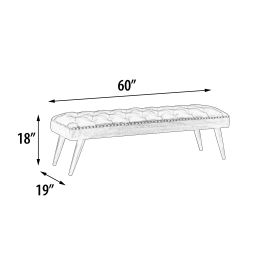 Large Chaney Leather Bench
