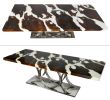 Bayshore Artistic Floating Teak Table with Stainless Steel Base