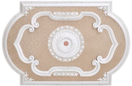Blanco Rectangular Chandelier Fan Ceiling Medallion 72"W x 48"H