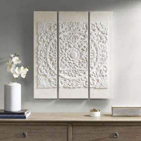 Triptych 3-piece Dimensional Resin Canvas Wall Art Set