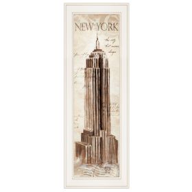 "New York Panel" by Cloverfield & Co, Ready to Hang Framed Print, White Frame