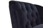 [New+Video] 58''Velvet Chaise Lounge,Button Tufted Right Arm Facing Lounge Chair with Nailhead Trim & Solid Wood Legs for Living Room or Office