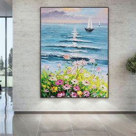 Hand Oil Painting CanvasWall Art Decoration Abstract Knife Painting Landscape Flowers For Home Living Room hallway bedroom luxurious decorative p (size: 150x220cm)