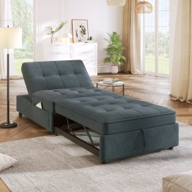 4-in-1 Sofa Bed, Chair Bed, Multi-Function Folding Ottoman Bed with Storage Pocket and USB Port for Small Room Apartment,Living Room,Bedroom,Hall (Color: as Pic)