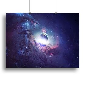 Planets Stars and Galaxies Canvas Print or Poster (Type: Standard Framed Canvas Print, size: 32" x 24" / 80cm x 60cm (approx))